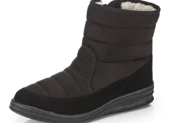 Stiefelette aus weichem, gestepptem Nubukmaterial