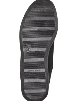 Stiefelette aus weichem, gestepptem Nubukmaterial