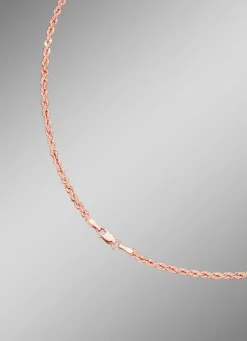 Stilvolle Kordel-Halskette in Roségold