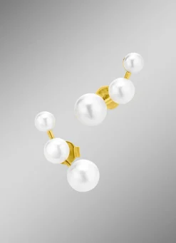 Stilvolle Ohrstecker mit Süßwasser-Zuchtperlen