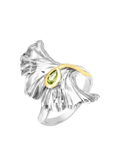 Stilvoller Damenring mit echt Peridot