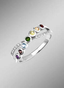 Strahlende Eleganz: Damenring mit echten Edelsteinen