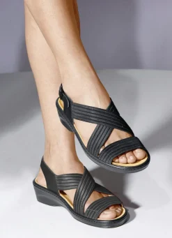 Stretch-Bequem-Sandalette