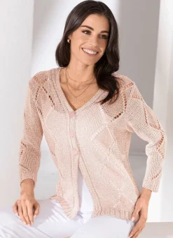 Strickjacke aus edlem Glanzgarn