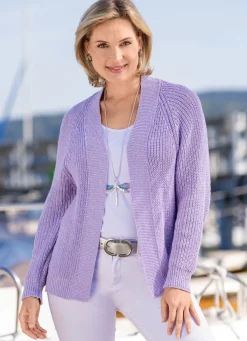 Strickjacke aus meliertem Effektgarn