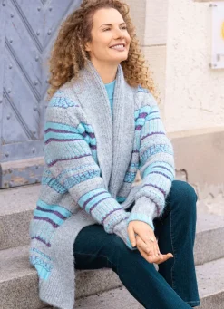 Strickjacke in Grobstrick
