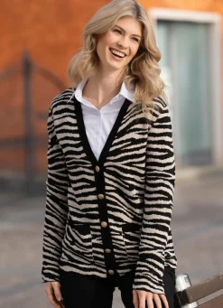 Strickjacke in Jacquard-Dessin