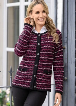 Strickjacke in Jacquard-Dessin