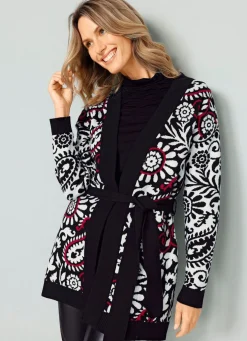 Strickjacke in Jacquard-Dessin