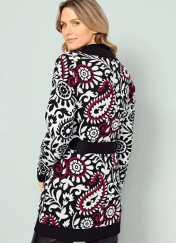 Strickjacke in Jacquard-Dessin