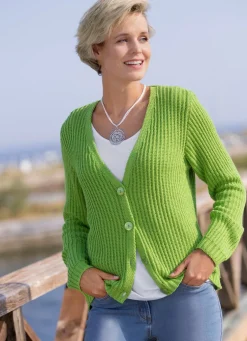 Strickjacke in Patentstrick