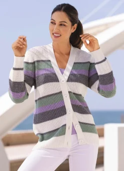Strickjacke in Perlfang