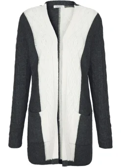 Strickjacke in Strukturmix