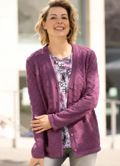 Strickjacke mit dekorativer Struktur