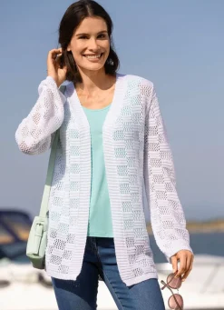 Strickjacke mit dezentem Glanz