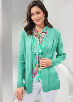 Strickjacke mit dezentem Glanz