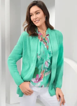 Strickjacke mit dezentem Glanz