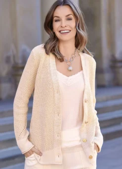 Strickjacke mit edlem Glitzer