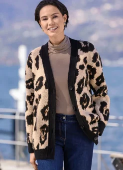 Strickjacke mit flauschigem Griff