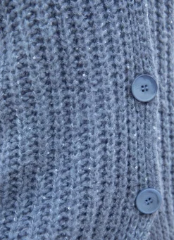 Strickjacke mit Paillettengarn