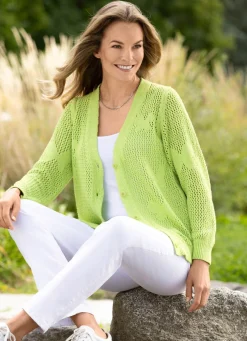 Strickjacke mit Schmetterling-Dessin