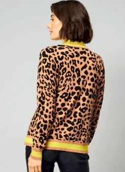 Strickjacke mit Tierfell-Optik