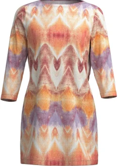 Strick-Tunika in bedrucktem Feinstrick