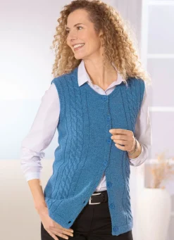 Strickweste aus Melangegarn