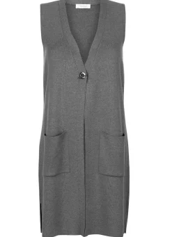 Strickweste mit dekorativem Verschluss