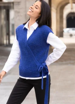 Strick-Wickelweste mit Alpaka