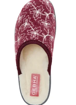 Textil-Pantoffel mit schöner Stickerei