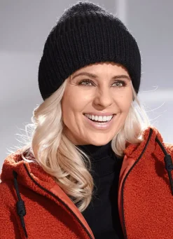 Trendige Damen-Mütze, mit Umschlag