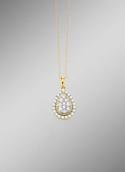 Tropfenförmiger Anhänger mit Brillanten