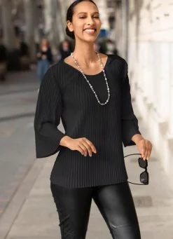 Tunika aus duftigem Plisseé