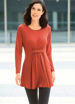 Tunika in leicht ausgestellter Form in 2 Farben