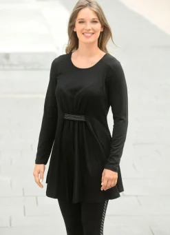 Tunika in leicht ausgestellter Form in 2 Farben