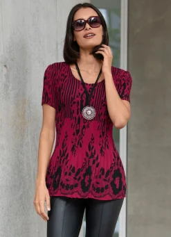 Tunika mit Bordüren-Druck