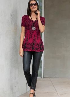 Tunika mit Bordüren-Druck