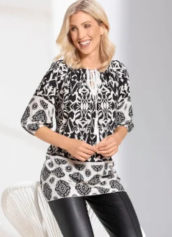 Tunika mit Carmen-Ausschnitt