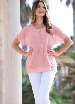 Tunika mit dekorativem Motiv-Druck