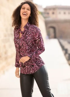 Tunika mit farbbrillantem Druck