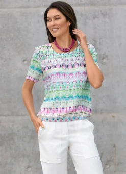 Tunika mit farbbrillantem Druck