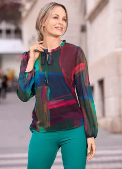 Tunika mit Rüschenkragen