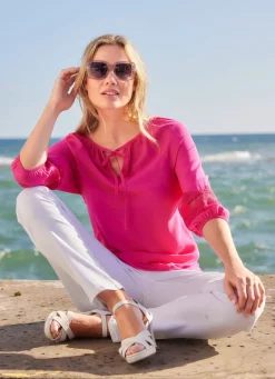 Tunika mit Stickerei-Einsatz