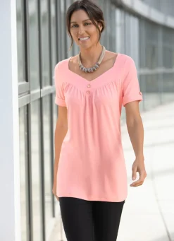 Tunika mit V-Ausschnitt in 2 Farben