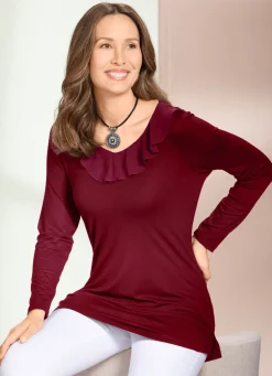 Unifarbene Shirt-Tunika