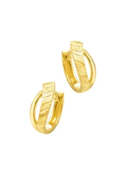 Vergoldete Klappcreolen aus Silber