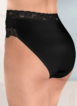 Viererpack Slips mit elastischer Spitze