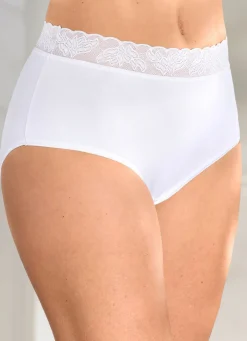 Viererpack Slips mit elastischem Spitzenbund