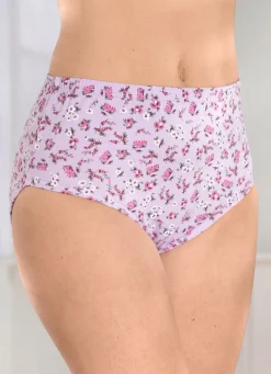 Viererpack Slips mit Floraldessin